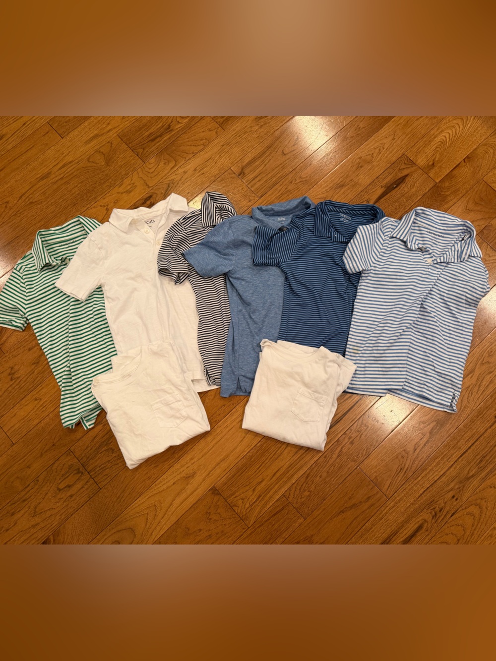Crewcuts Boys Short Sleeve Polo & Tee Pack - Blue, White, Green Mix